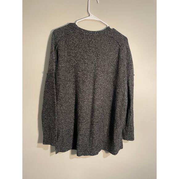 Athleta Perspective Wool Cashmere Crew Sweater In Black Marl Size Small - Picture 7 of 12